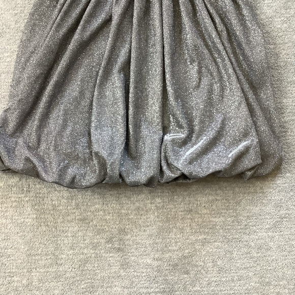 Bailey Blue Silver Sparkly Bubble Hem Dress Sz. Jr. S - Picture 7 of 8